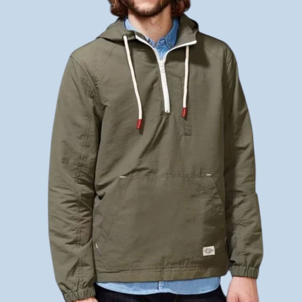 CPO Provisions Raincoat Windbreaker Jacket Side Zipper Mens Sage Large